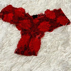 Red lacy panty